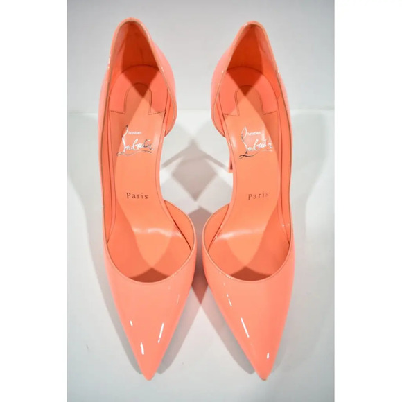 Christian Louboutin Iriza 100 Drag Orange Patent Leather D'Orsay Heel Pump 40 - Picture 6 of 12